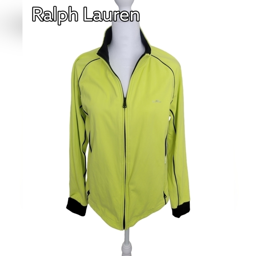 RALPH Lauren Neon and Black Athleisure Jacket Size L